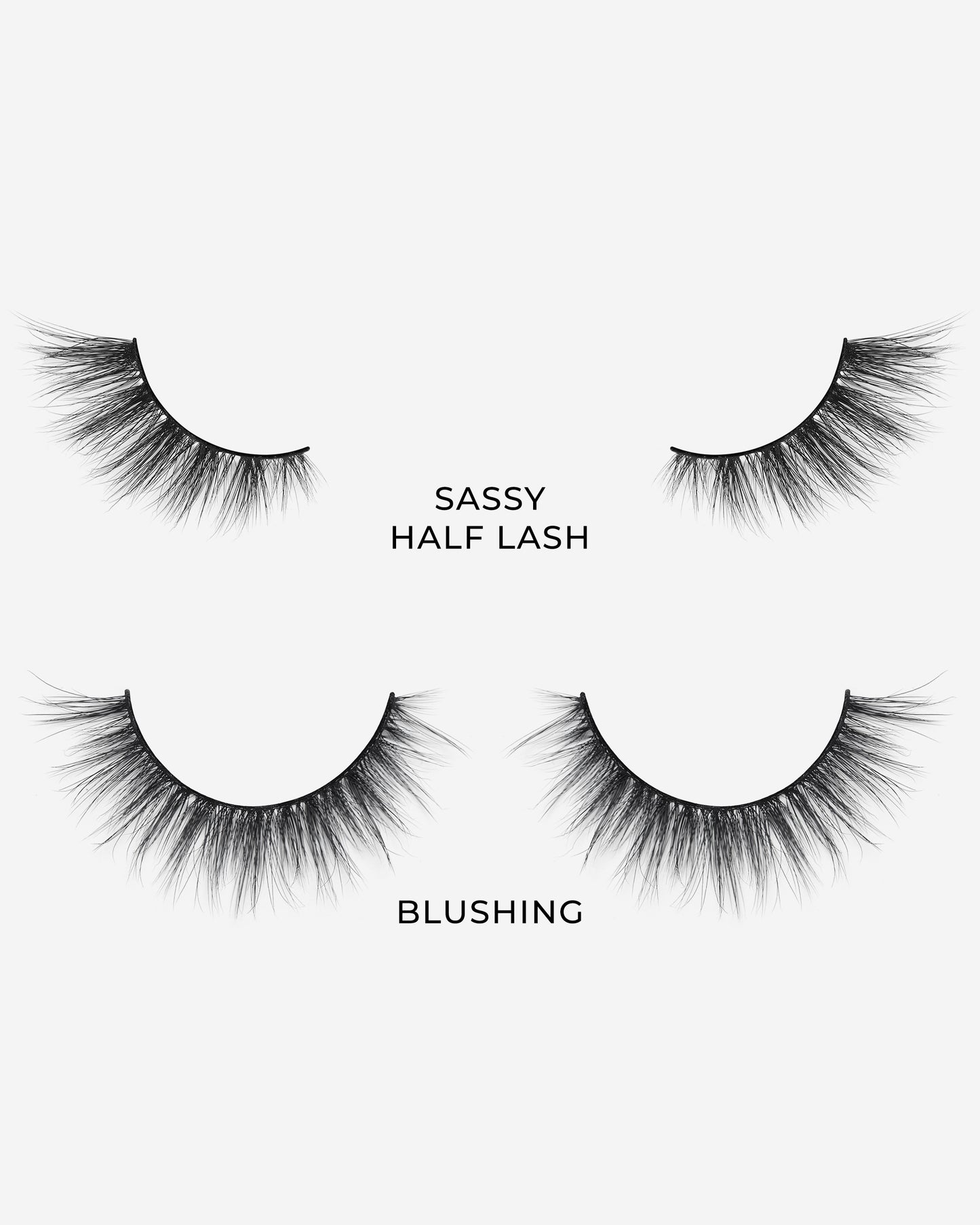 Lilly Lashes | Custom'Eyes Lash Kit | Sassy & Blushing Lash Side by Side
