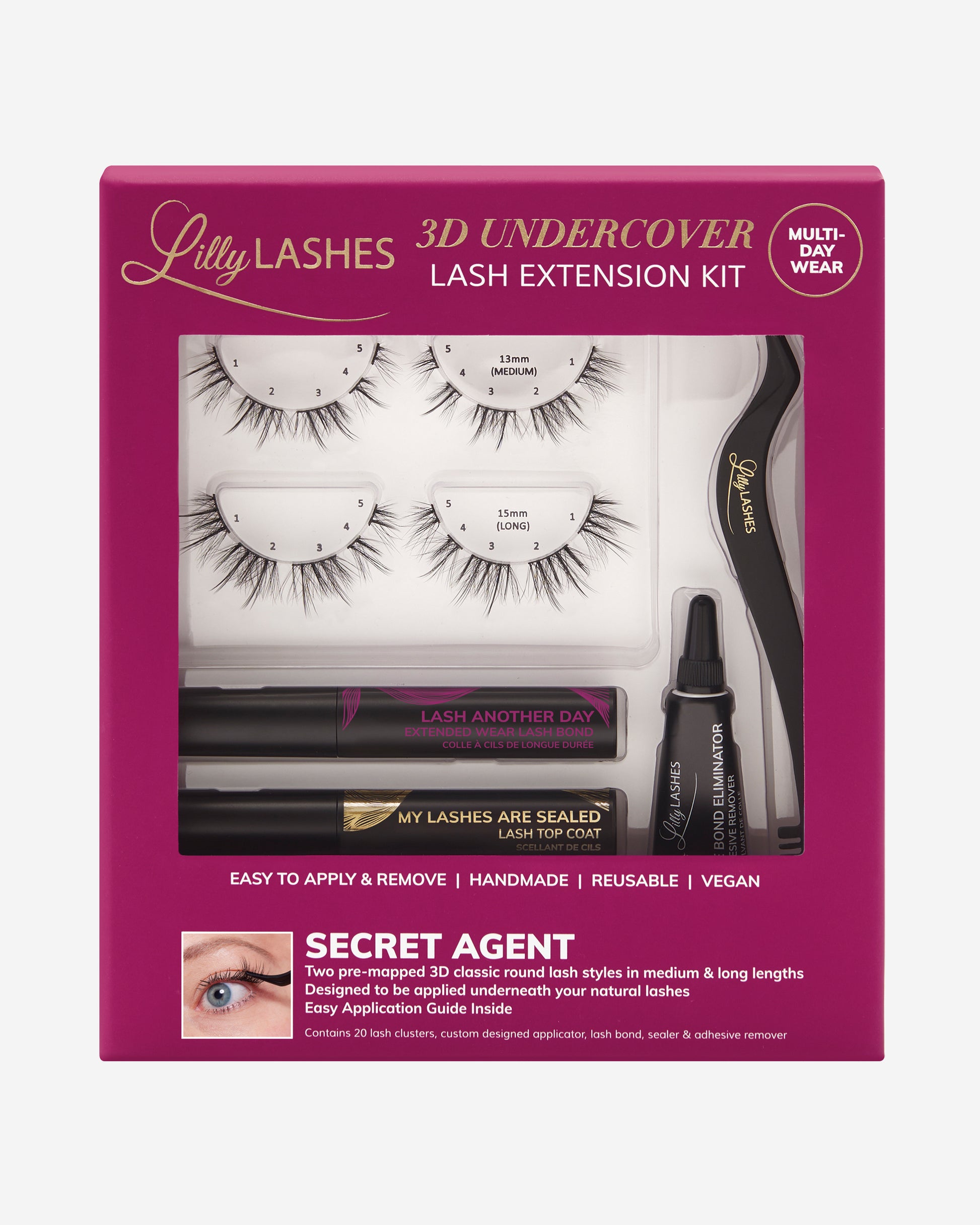 Lilly Lashes | 3D Undercover Kit | Secret Agent | Box