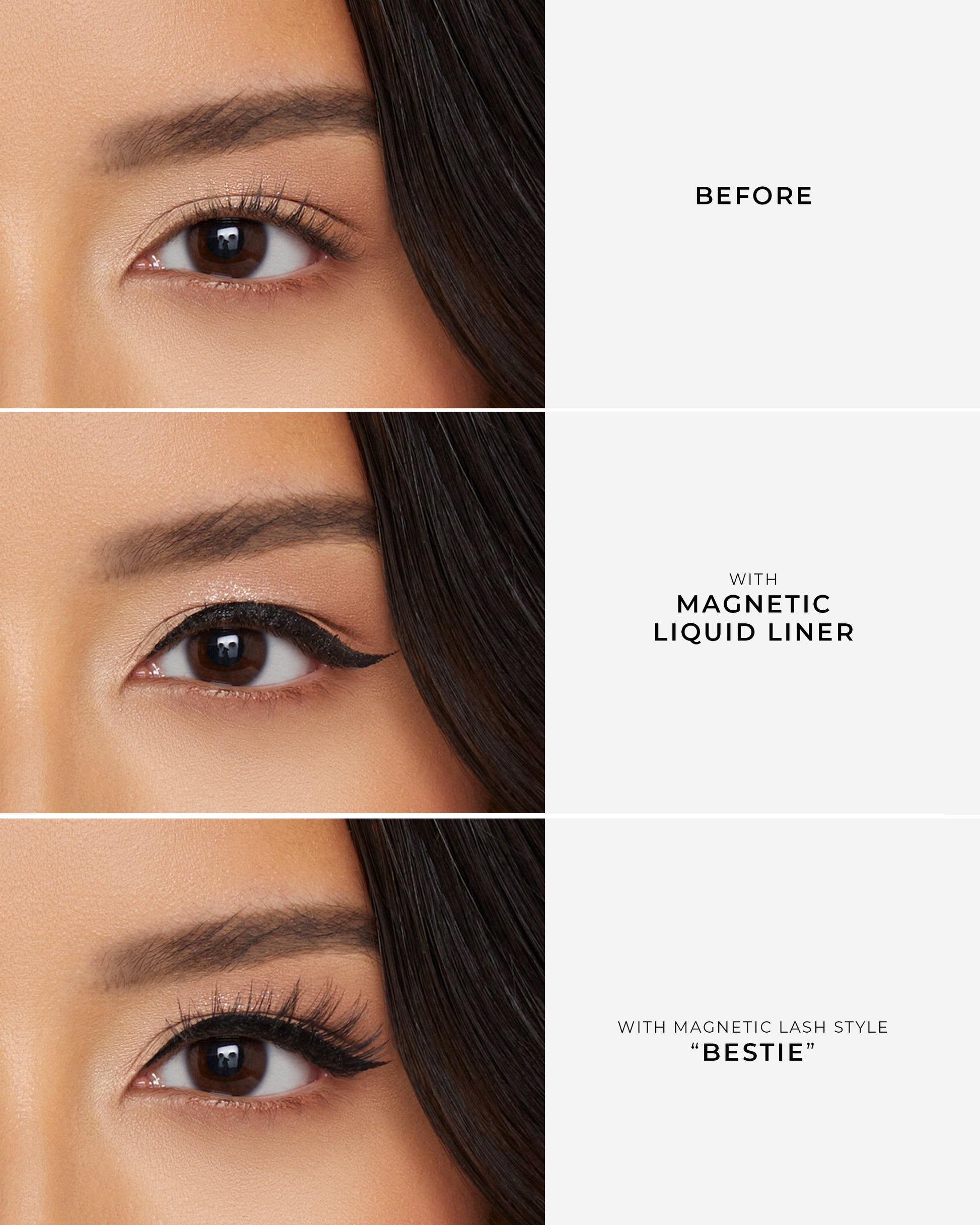 Lilly Lashes | Click Magnetic | Bestie | Before and After