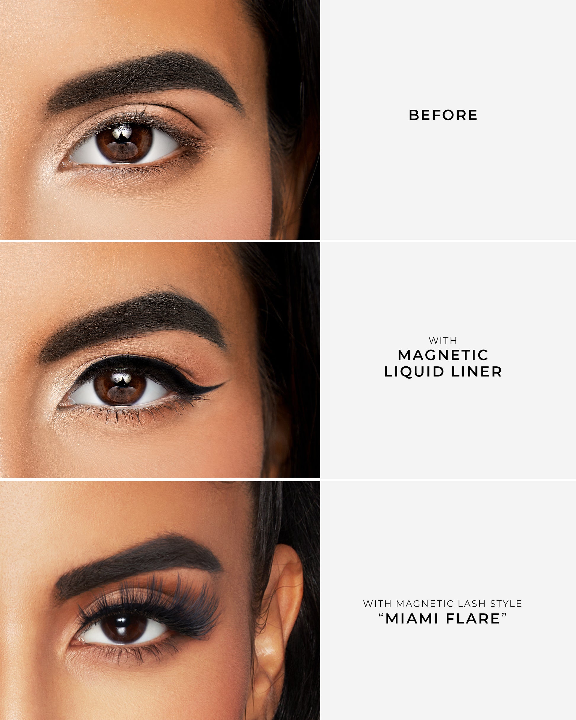 Lilly Lashes | Click Magnetic | Miami Flare | Before and After